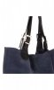 GEANȚĂ DIN PIELE shopper bag Genuine Leather indigo 605